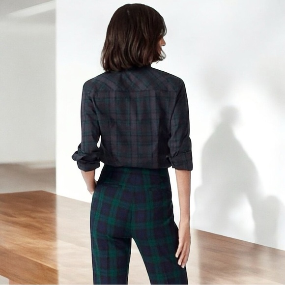 J. Crew ‘Slim Stretch Perfect Button-Down Shirt’ in “Black Watch Tartan” Size 10 - Picture 3 of 16